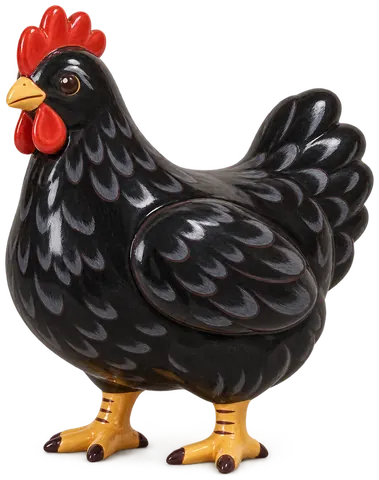 Poule de Barbezieux, figurine en faïence de FermeVallée