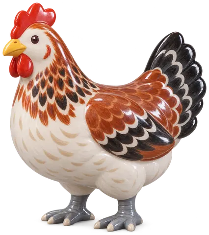 Poule de Bohême, figurine en faïence de FermeVallée