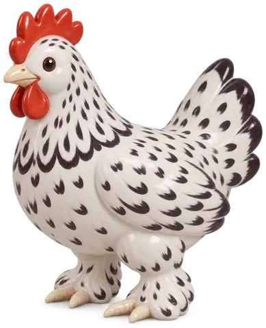Poule de Bourbourg, figurine en faïence de FermeVallée