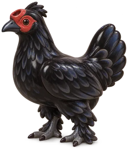 Poule de Bréda, figurine en faïence de FermeVallée