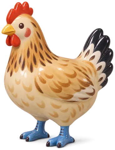 Poule de Prat, figurine en faïence de FermeVallée