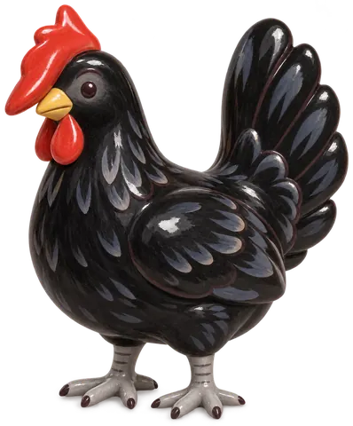 Poule gasconne, figurine en faïence de FermeVallée