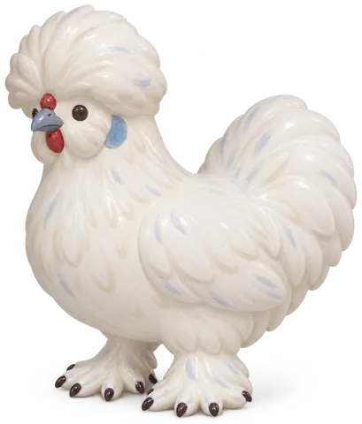 Poule Soie, figurine en faïence de FermeVallée
