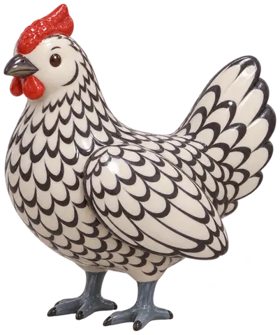 Sebright, figurine en faïence de FermeVallée