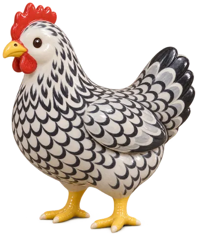 Wyandotte, figurine en faïence de FermeVallée
