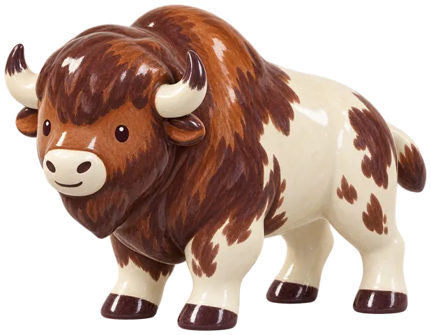 Beefalo, figurine en faïence de FermeVallée