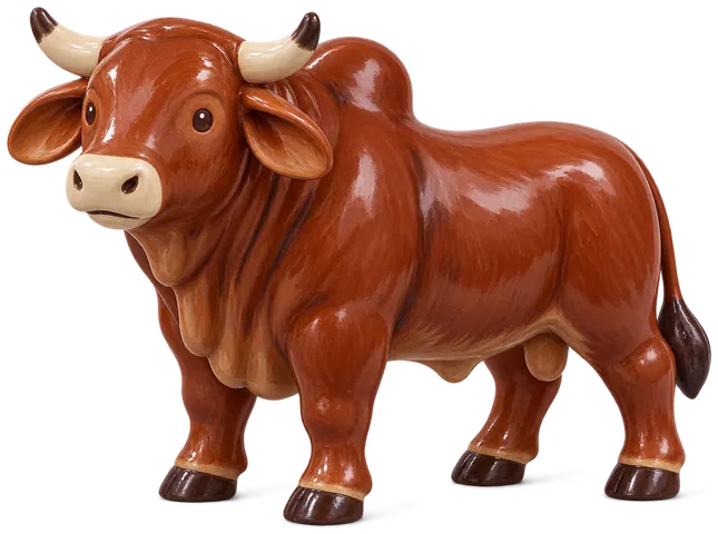Beefmaster, figurine en faïence de FermeVallée