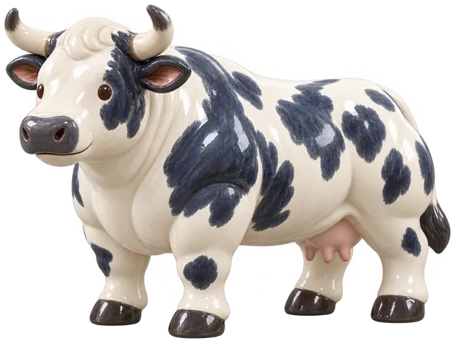 Blanc bleu belge, figurine en faïence de FermeVallée