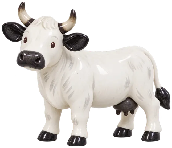 Blanco Orejinegro, figurine en faïence de FermeVallée