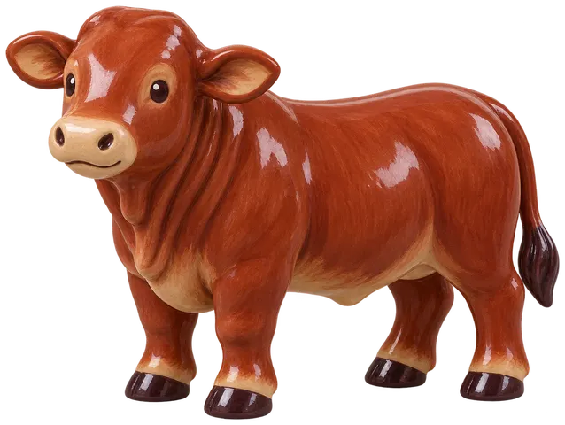Brahmousin, figurine en faïence de FermeVallée