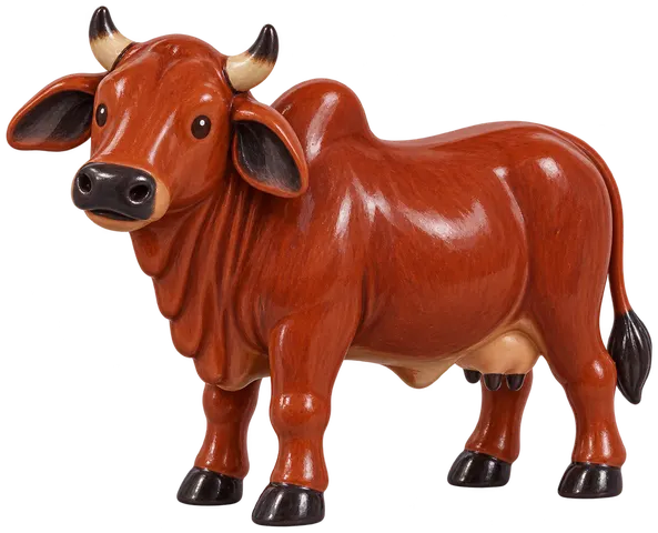 Frisonne-sahiwal australienne, figurine en faïence de FermeVallée