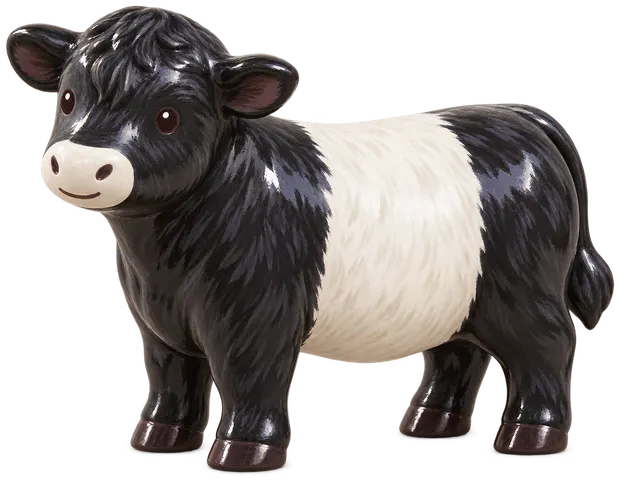 Galloway ceinturée, figurine en faïence de FermeVallée