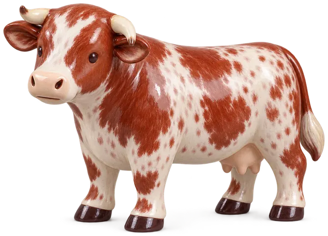 Shorthorn, figurine en faïence de FermeVallée