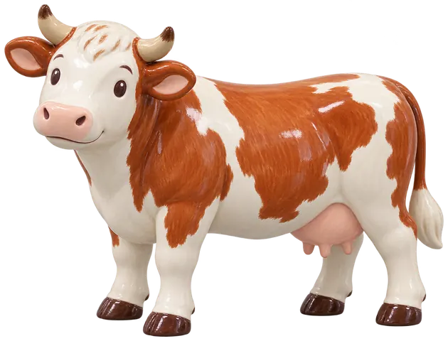 Simmental française, figurine en faïence de FermeVallée
