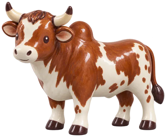 Vache de l’île Amsterdam, figurine en faïence de FermeVallée