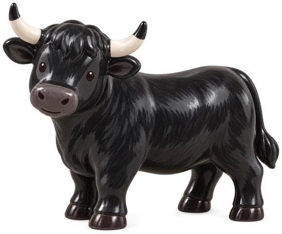 Welsh black, figurine en faïence de FermeVallée