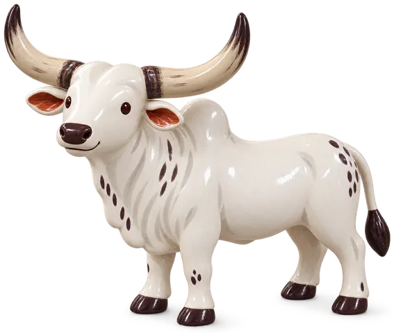 White Fulani, figurine en faïence de FermeVallée