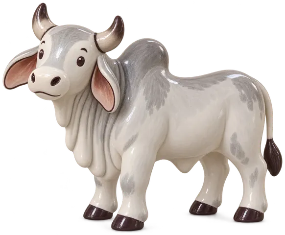 Zébu, figurine en faïence de FermeVallée