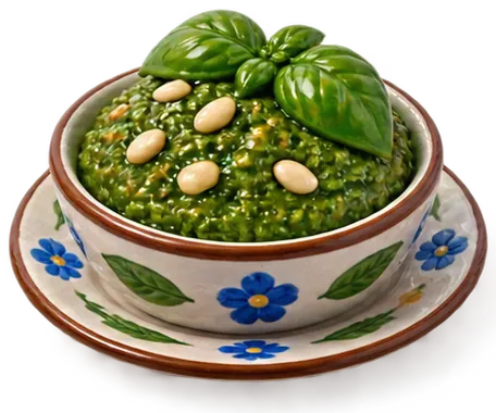 Pesto de basilic, figurine de la ferme