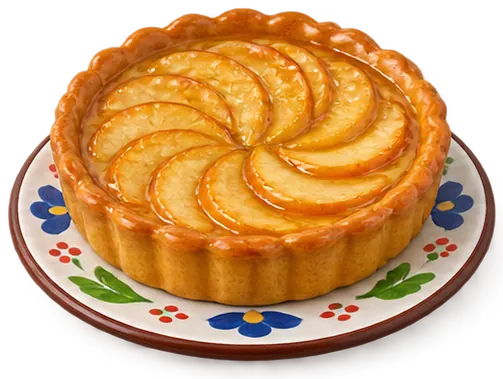 Tarte aux pommes, figurine de la ferme