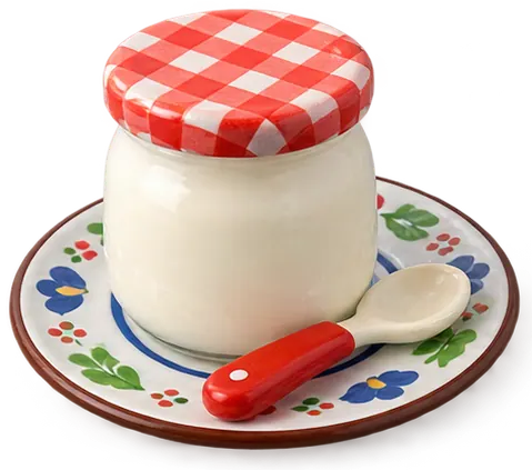 Yaourts maison, figurine de la ferme