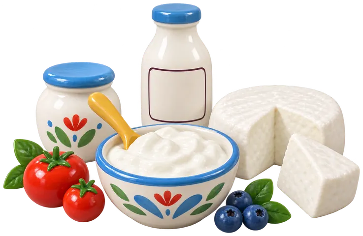 Fromage blanc, figurine en faïence de FermeVallée