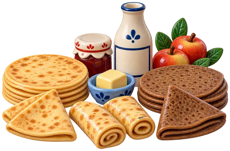 Crêpe bretonne, figurine en faïence de FermeVallée