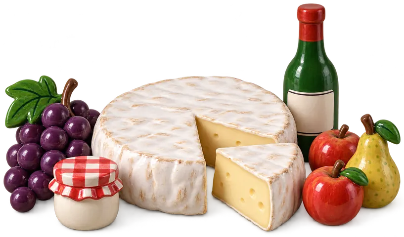 Brie de Melun, figurine en faïence de FermeVallée