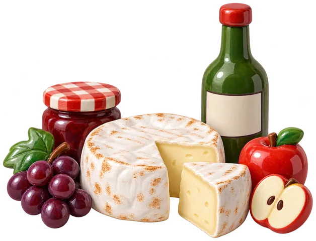 Camembert de Normandie, figurine en faïence de FermeVallée