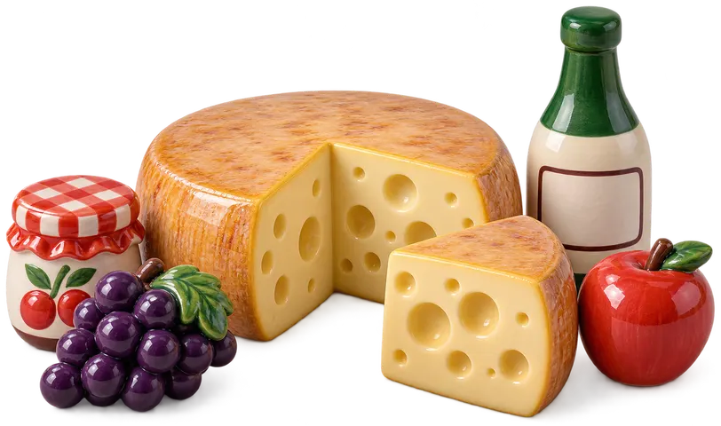 Gruyère français, figurine en faïence de FermeVallée