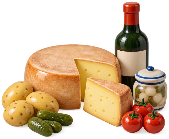 Raclette de Savoie, figurine en faïence de FermeVallée