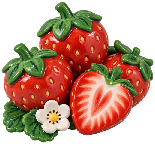 Fraise de Nîmes, figurine en faïence de FermeVallée