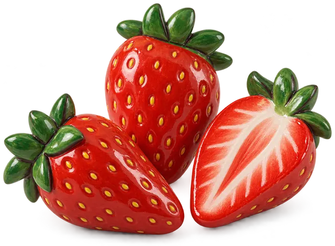 Fraise du Périgord, figurine en faïence de FermeVallée