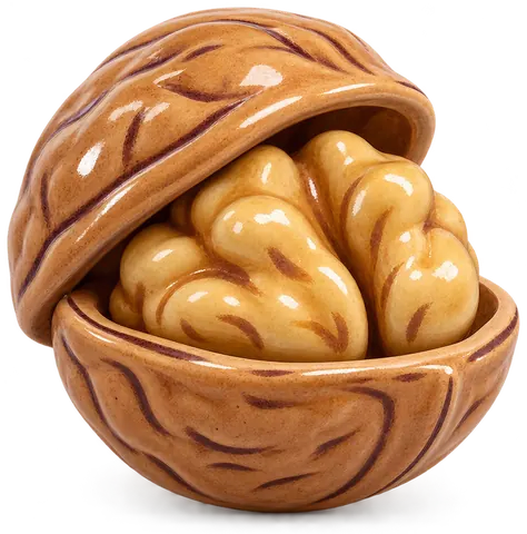 Noix de Grenoble, figurine en faïence de FermeVallée