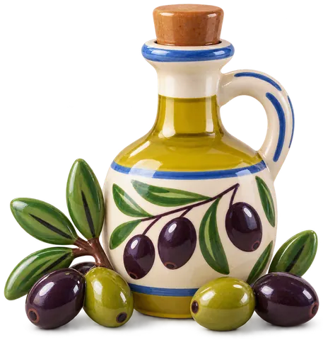 Huile d’olive de Nyons, figurine en faïence de FermeVallée