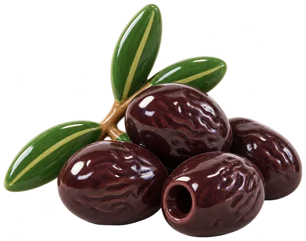 Olive noire de Nyons, figurine en faïence de FermeVallée