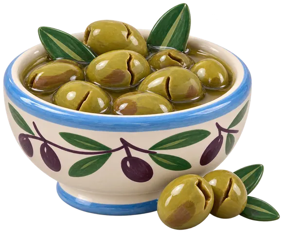 Olives cassées de la vallée des Baux-de-Provence, figurine en faïence de FermeVallée