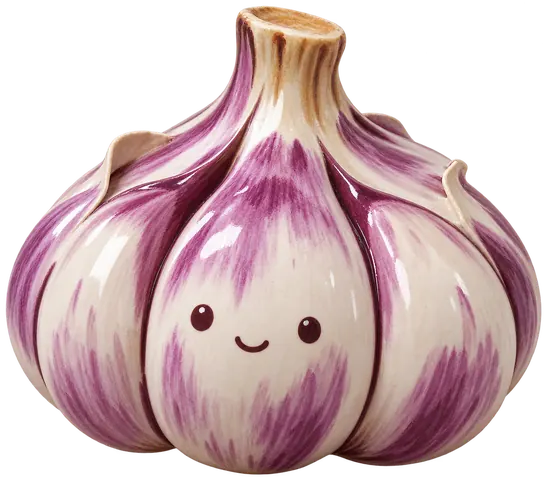 Ail violet de Cadours, figurine en faïence de FermeVallée