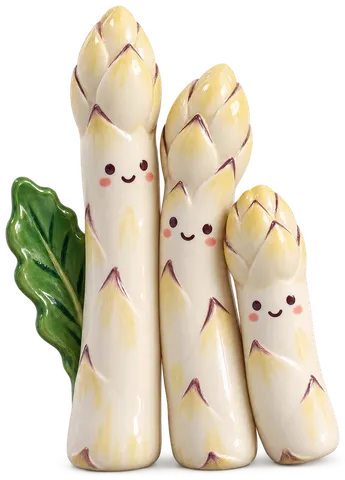 Asperge des Sables des Landes, figurine en faïence de FermeVallée