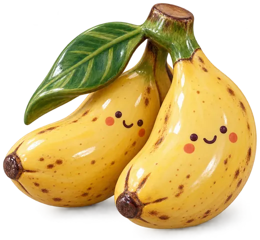 Banane latundan, figurine en faïence de FermeVallée
