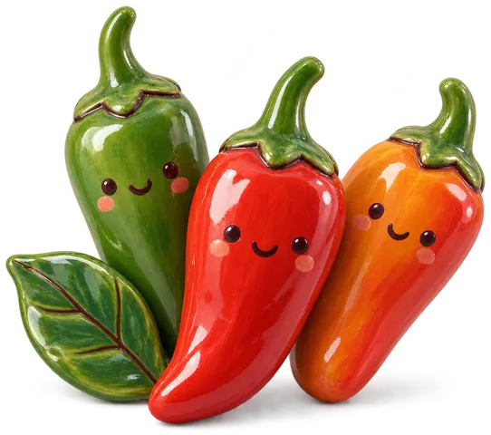 Piment de Fresno, figurine en faïence de FermeVallée