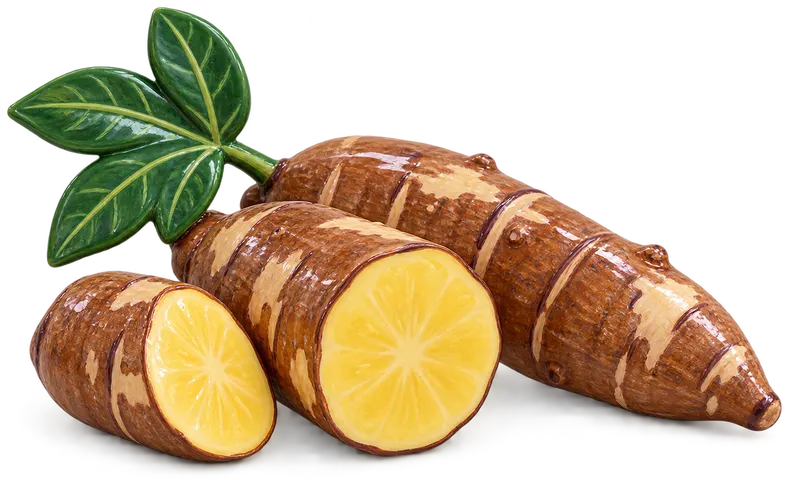 Manioc jaune, figurine en faïence de FermeVallée
