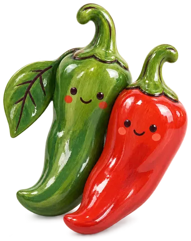Piment du Nouveau-Mexique, figurine en faïence de FermeVallée