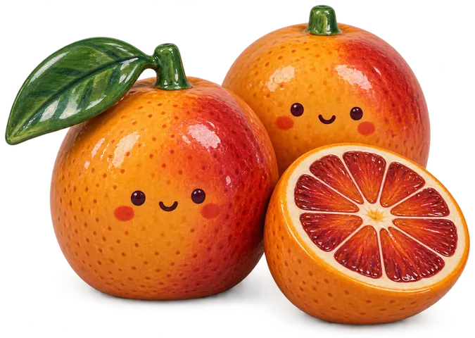 Orange maltaise, figurine en faïence de FermeVallée