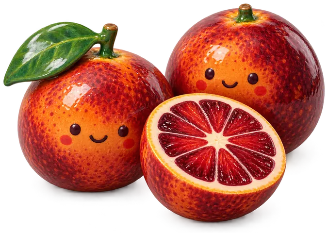 Orange sanguine, figurine en faïence de FermeVallée