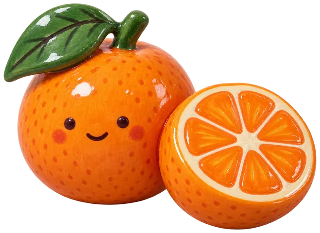 Orange sans acidité, figurine en faïence de FermeVallée