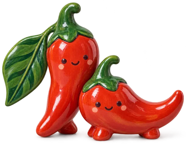 Piment Armageddon, figurine en faïence de FermeVallée