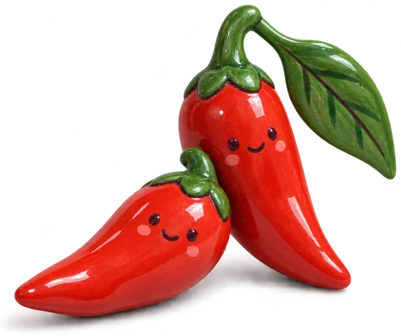 Piment Malagueta, figurine en faïence de FermeVallée