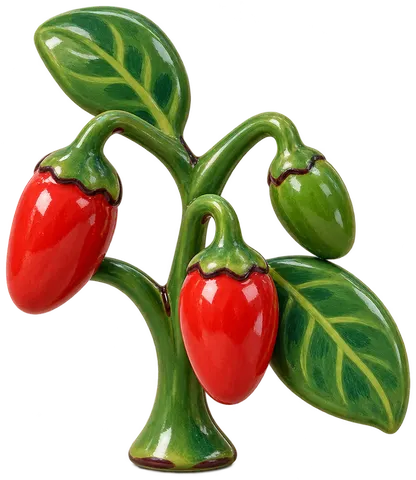 Piment Pequin, figurine en faïence de FermeVallée