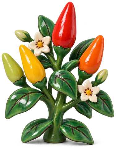 Piment Tabasco, figurine en faïence de FermeVallée